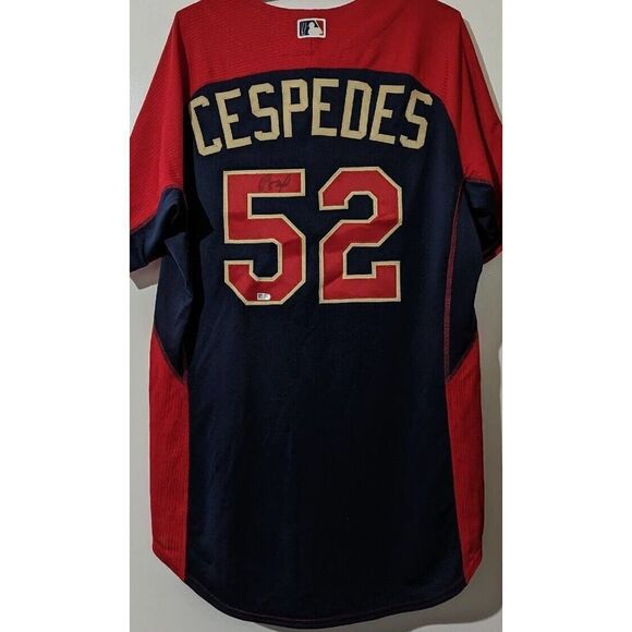Autographed American League 2014 MLB Yoenis Cespedes All Star Majestic Jersey 46 - Picture 7 of 15